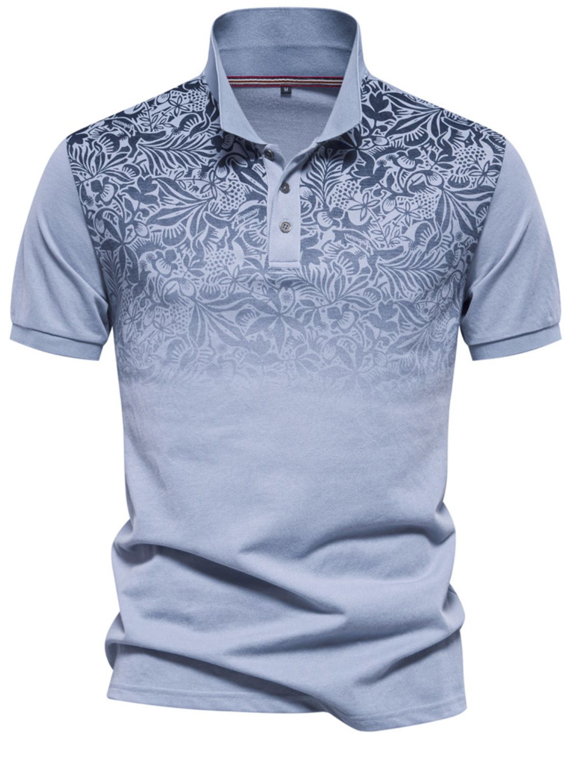 Men's Printed Collared Neck Short Sleeve Polo