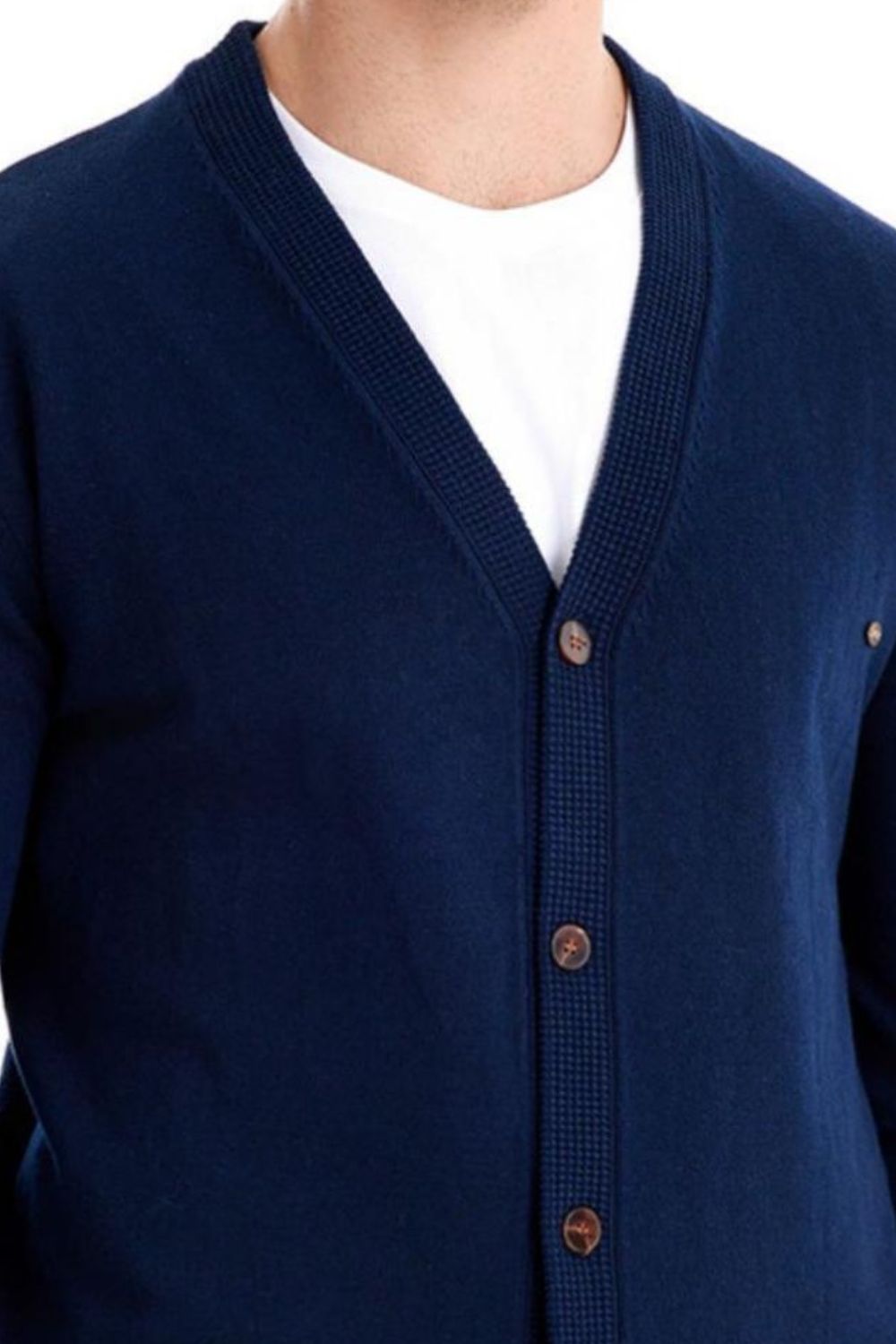 Men's Button Down V-Neck Cardigan