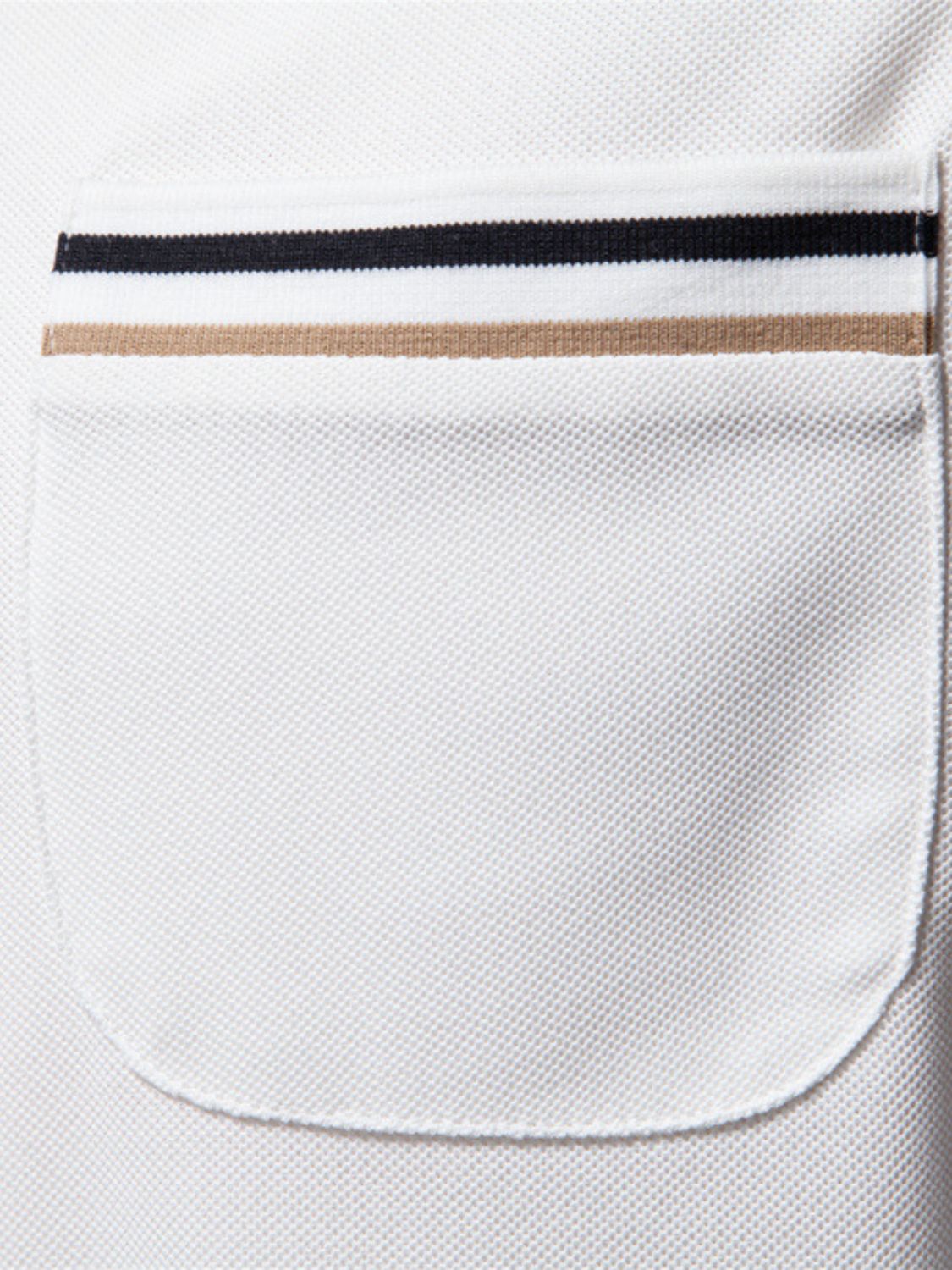 Men's Short Sleeve Collared Neck Striped Polo