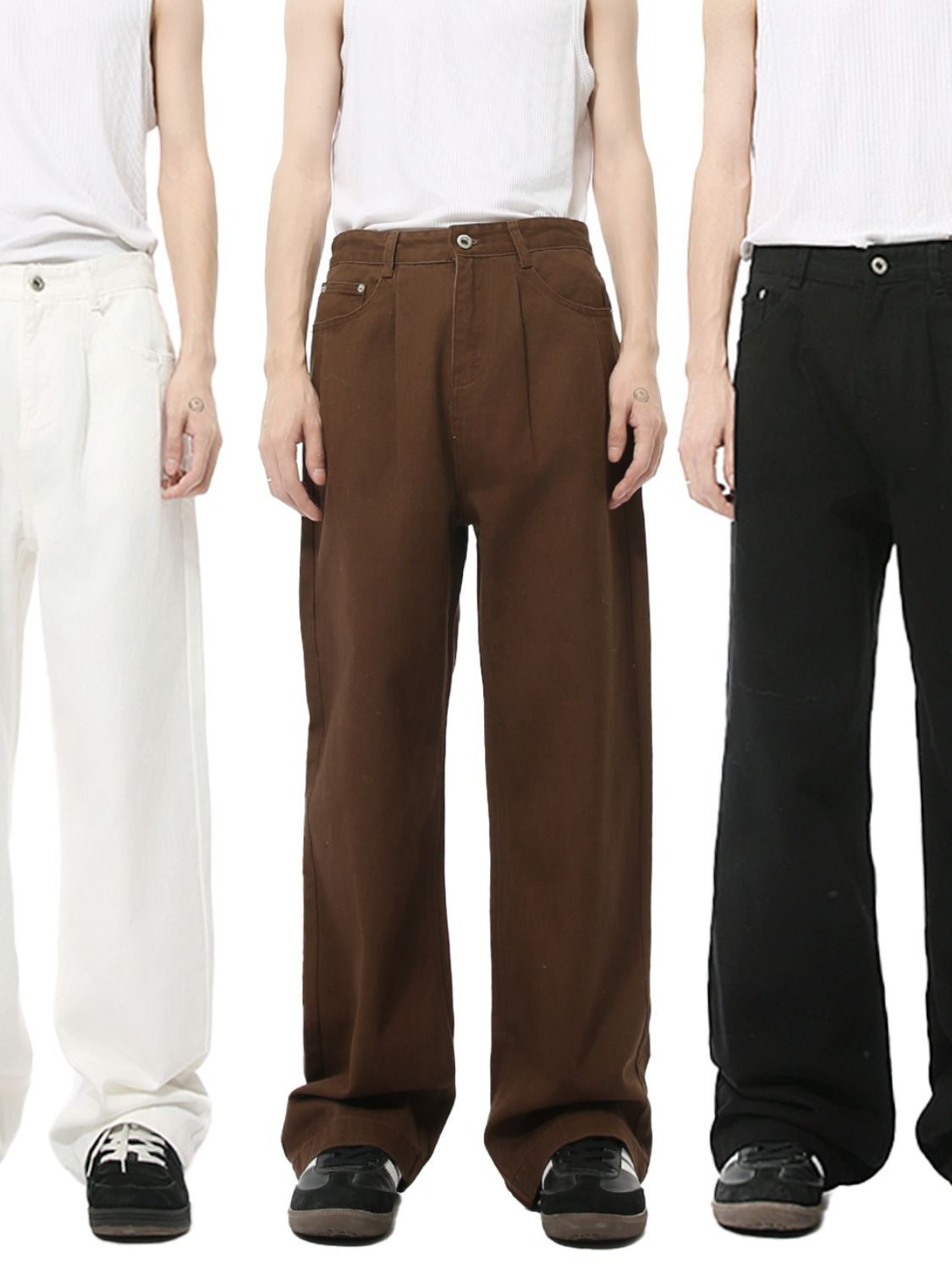 Mid Rise Men's Jeans with Pockets