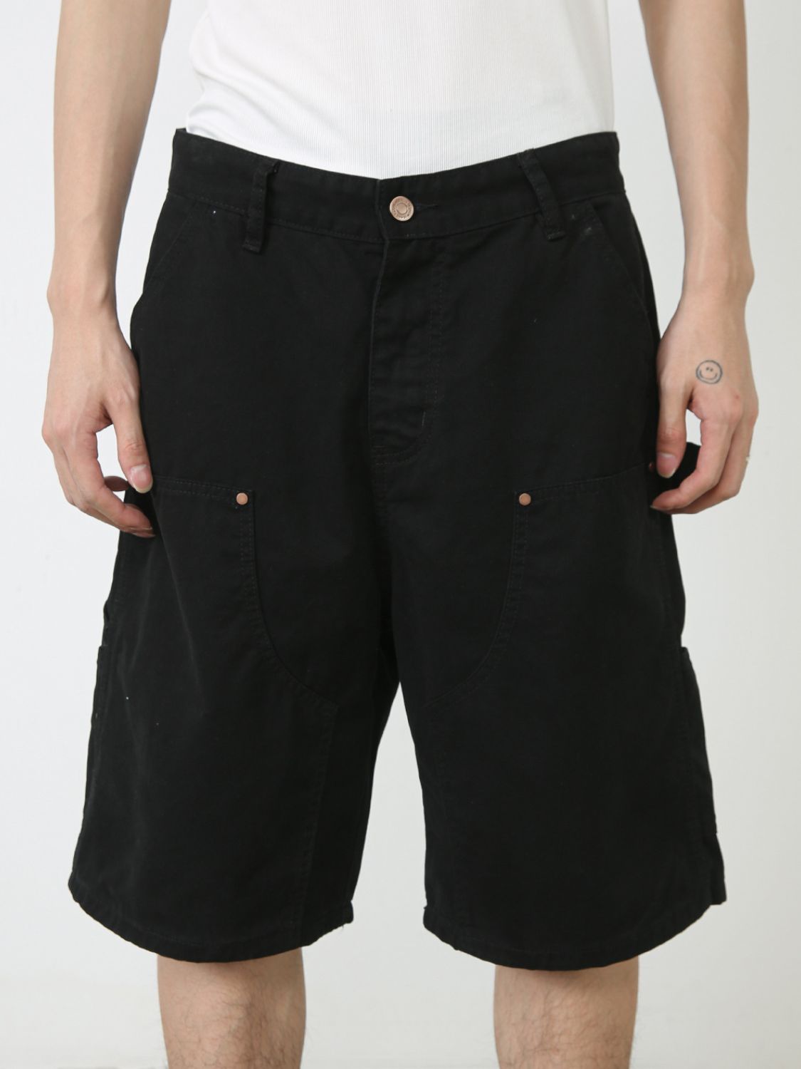 Men's Mid Rise Denim Shorts with Pockets