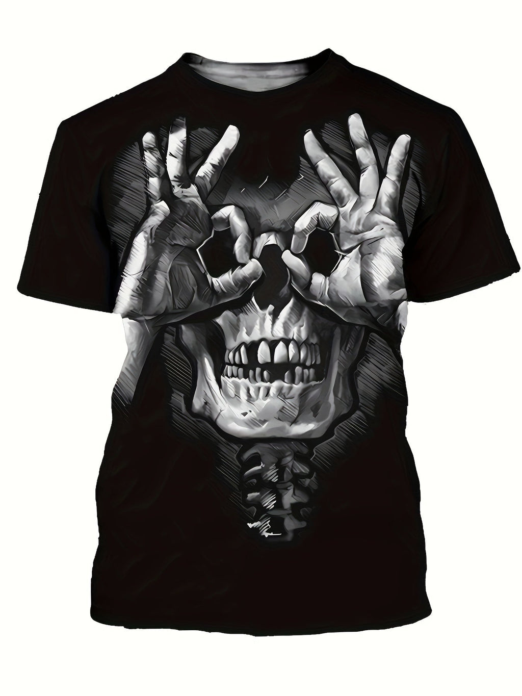 Men's Graphic T-Shirt: Creative Skull Print for Summer Style