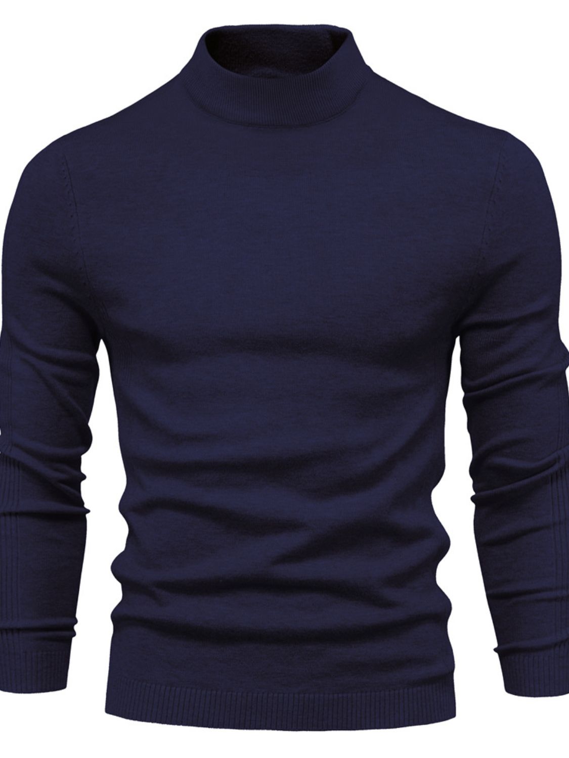 Men's Mock Neck Long Sleeve Sweater