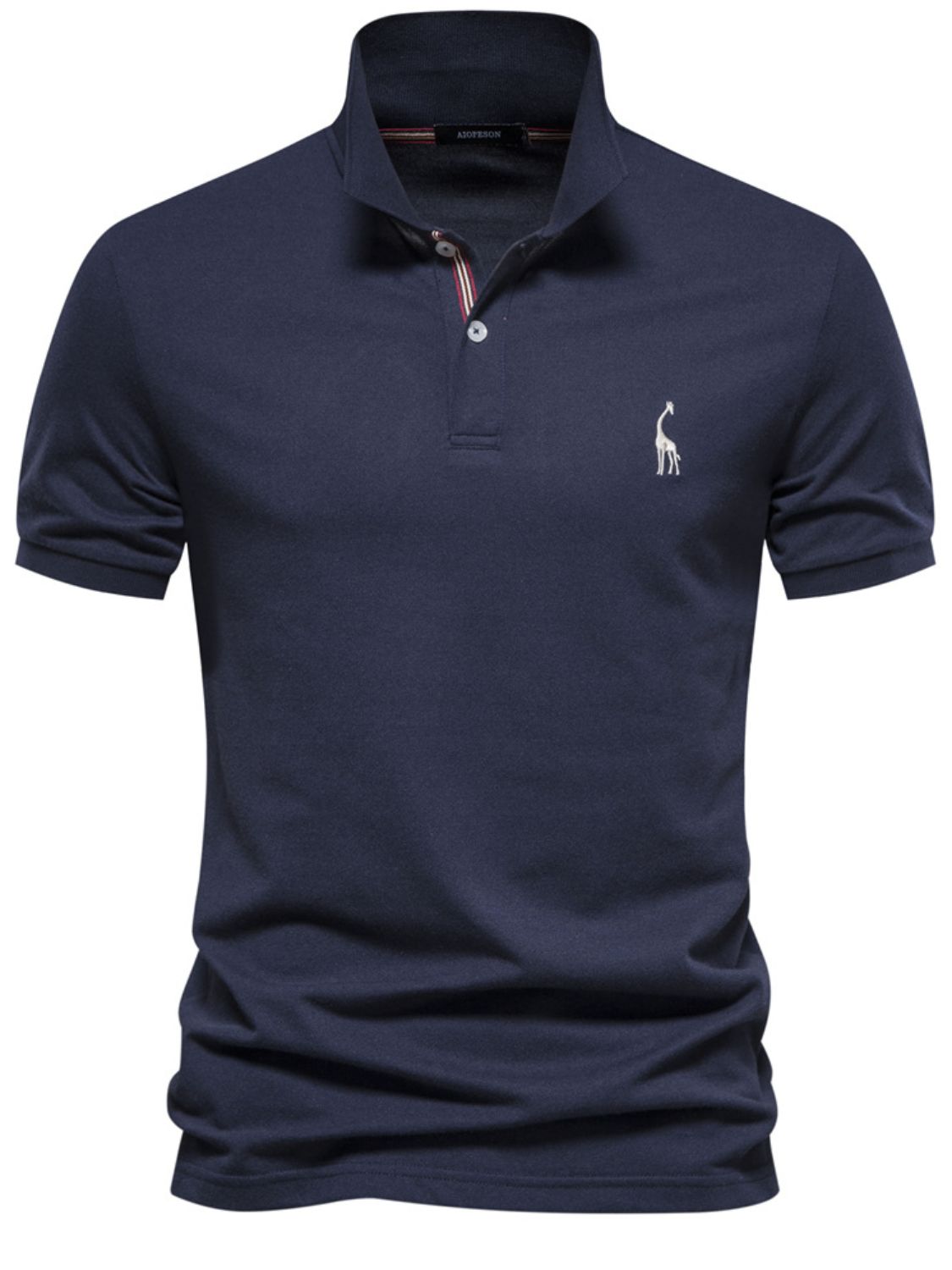 Men's Giraffe Embroidered Short Sleeve  Polo