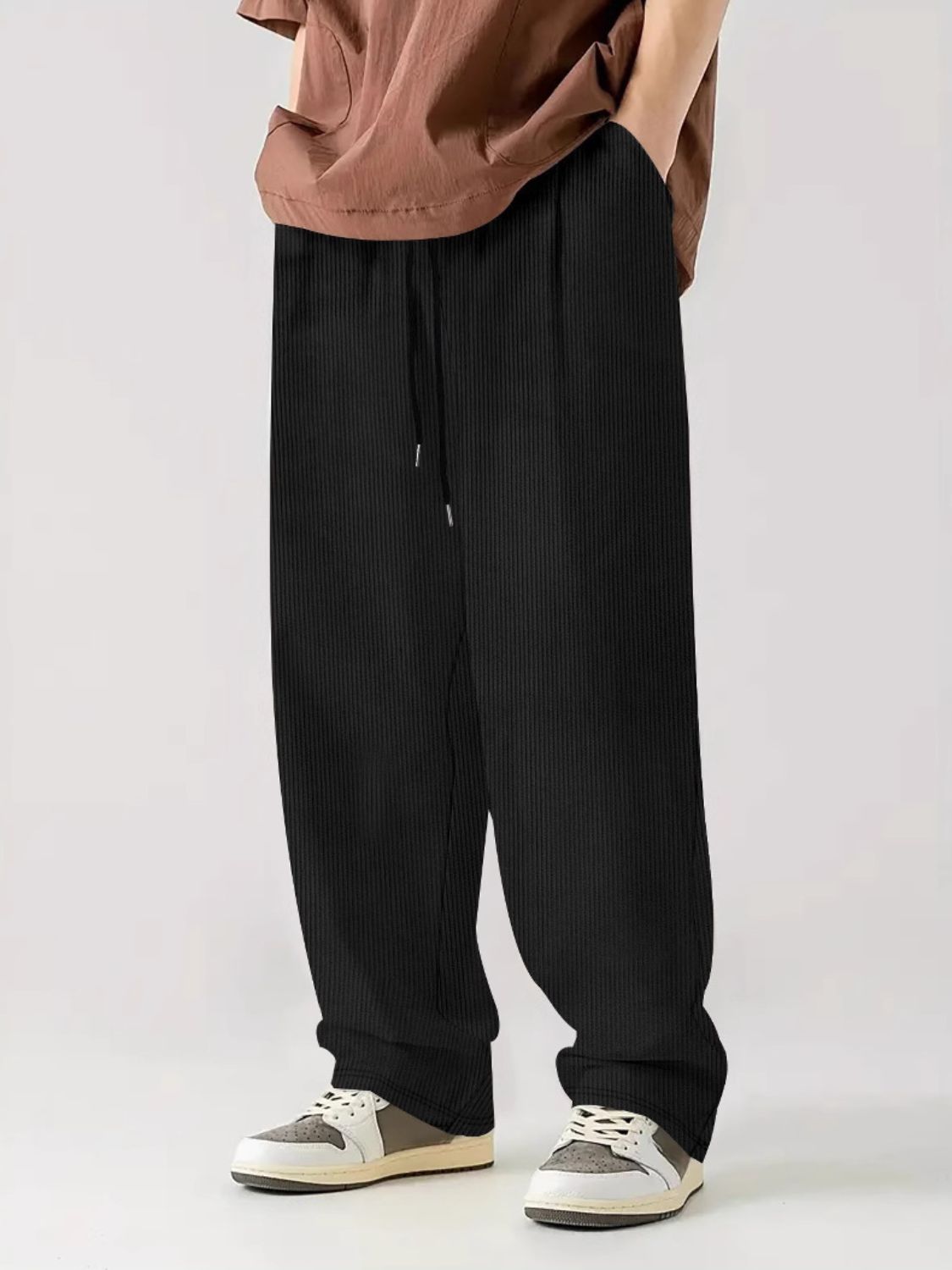 Men's Full Size Drawstring Wide Leg Pants Plus Size