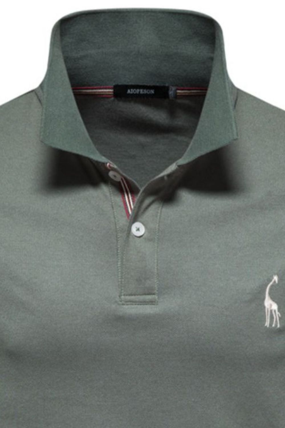 Men's Giraffe Embroidered Short Sleeve  Polo
