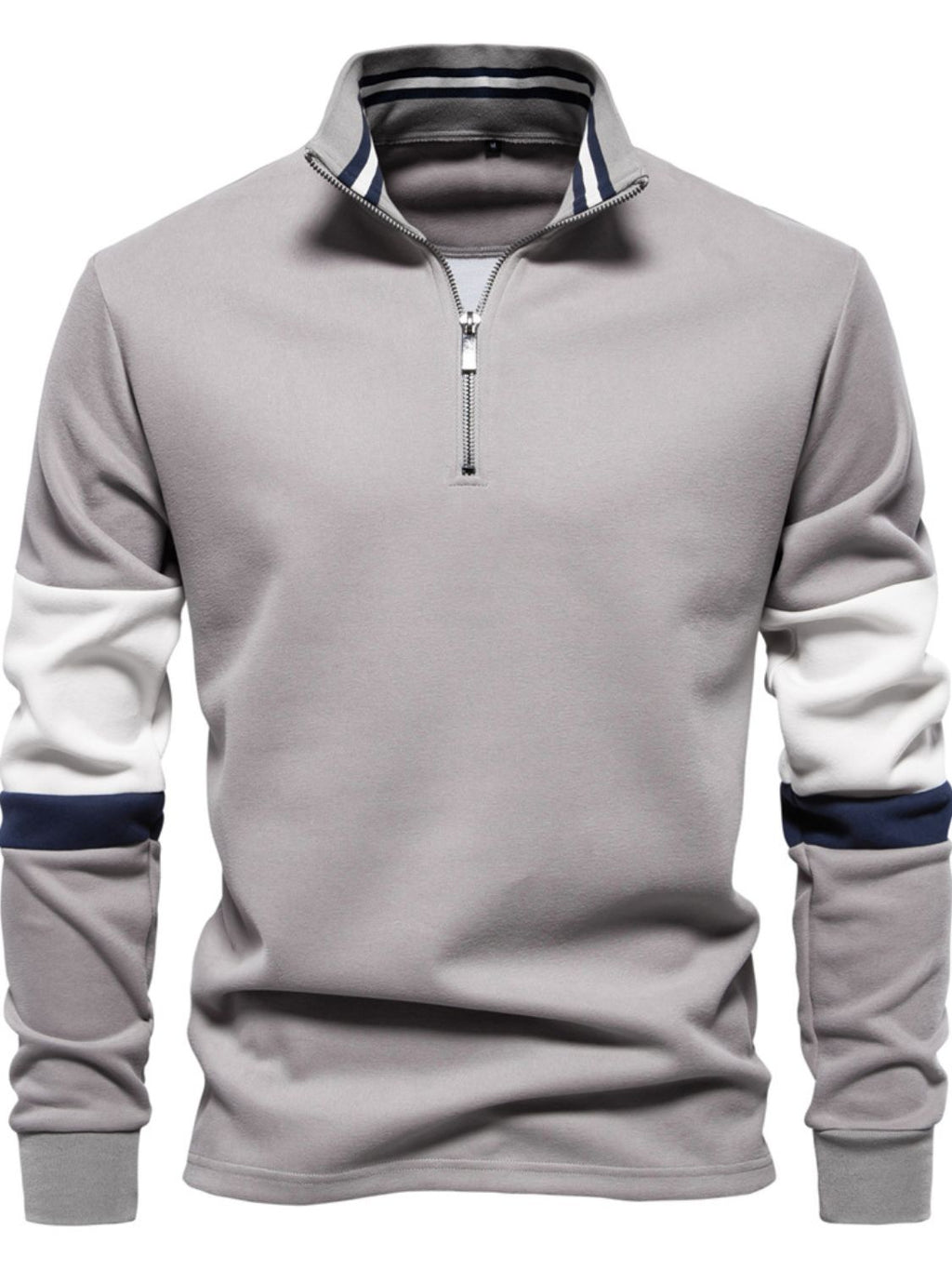 Men's Color Block Long Sleeve Polo