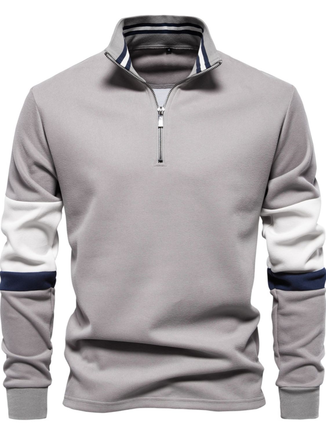 Men's Color Block Long Sleeve Polo