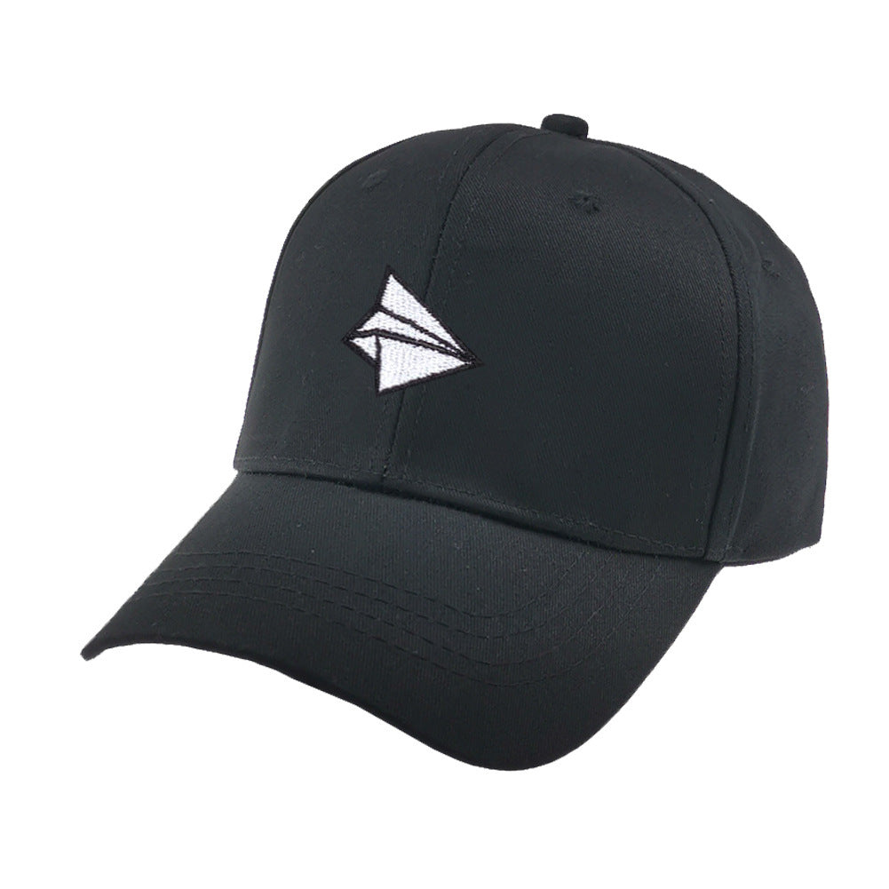 Paper airplane embroidery baseball cap