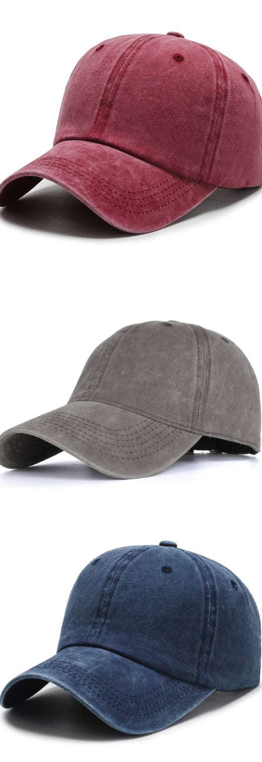 All-match Washable Solid Color Baseball Cap Casual Men