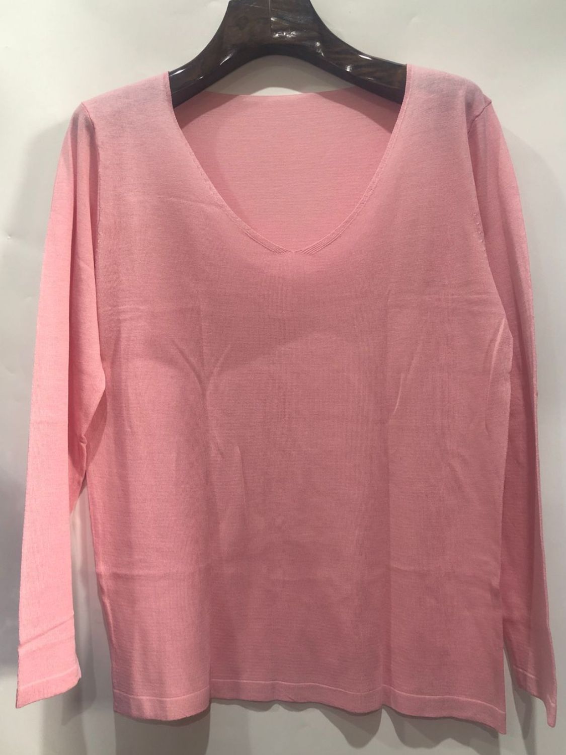 Men's Full Size V-Neck Long Sleeve T-Shirt Plus Size