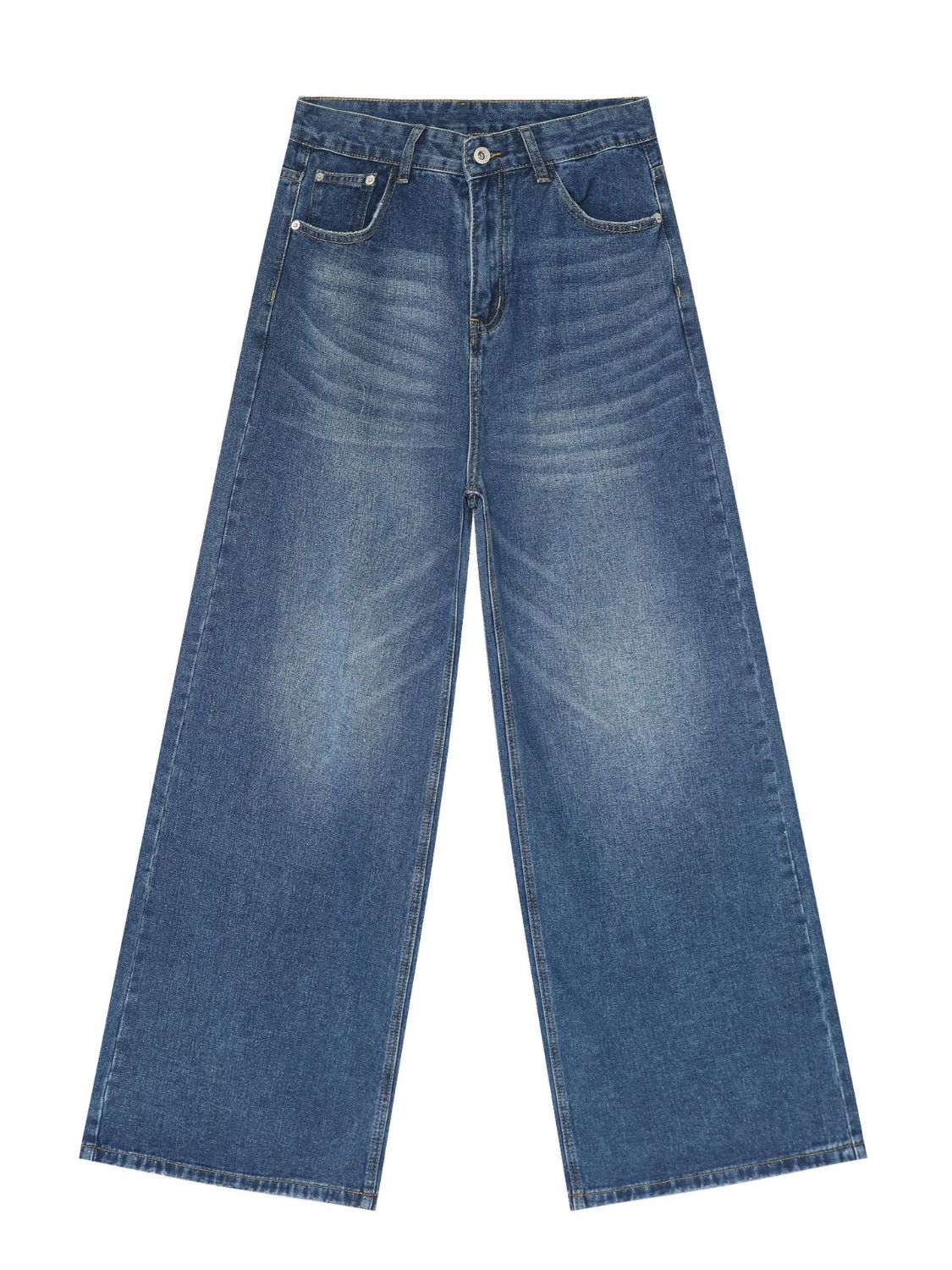 Men's Mid Rise Wide Leg Jeans