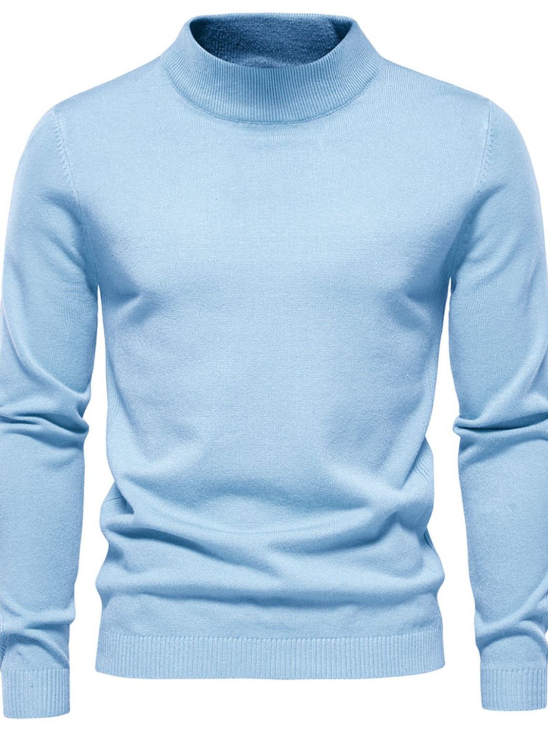 Men's Mock Neck Long Sleeve Sweater