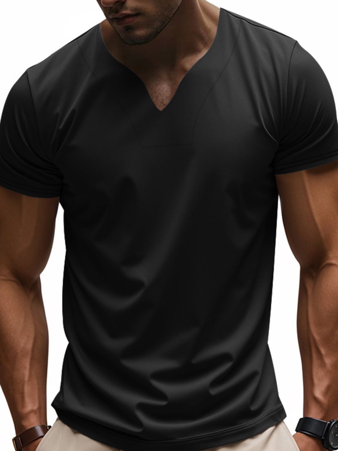 Men's Full Size Short Sleeve T-Shirt Plus Size