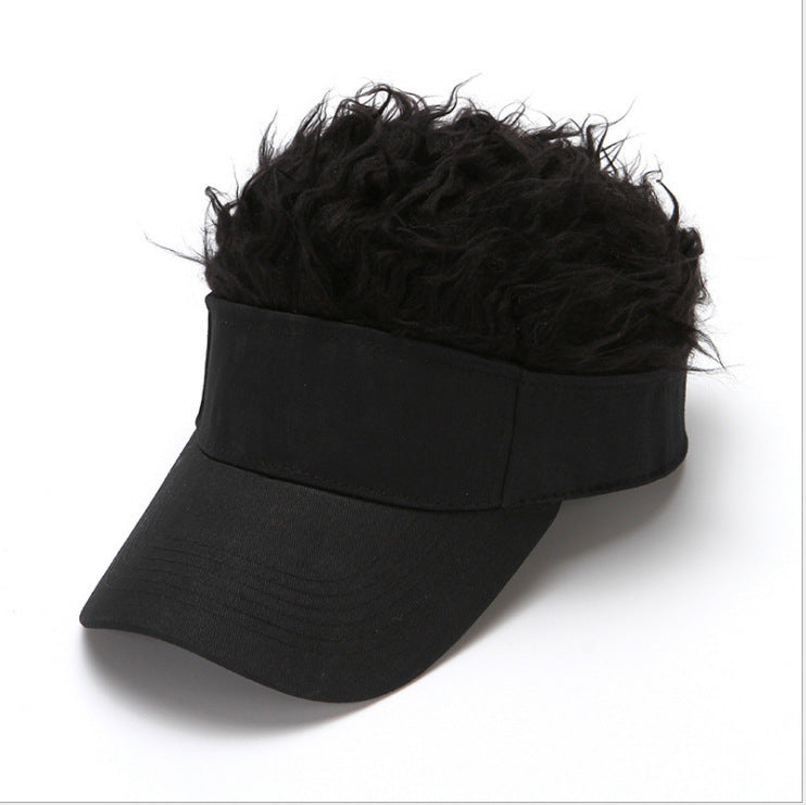 Empty Wig Baseball Hat, Male Hip-Hop Sunshade Sun Hat