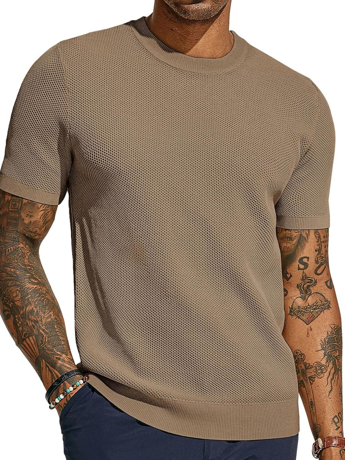 Men's Full Size Round Neck Short Sleeve T-Shirt Plus Size