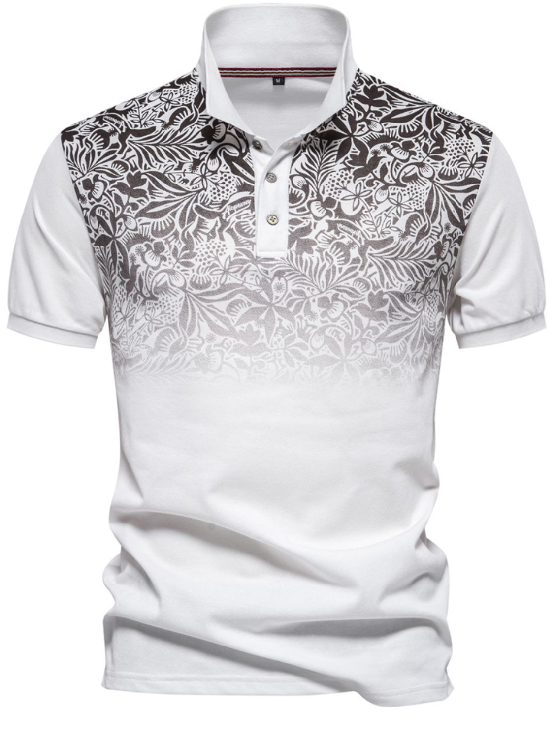 Men's Printed Collared Neck Short Sleeve Polo