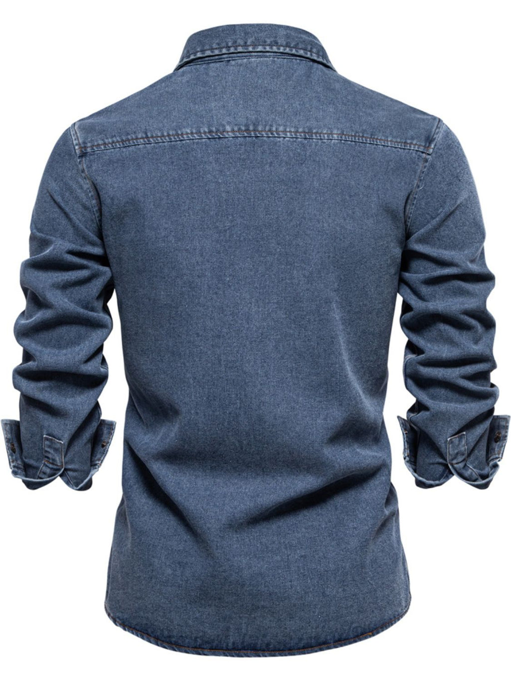 Men's Snap Down Long Sleeve Denim Shirt