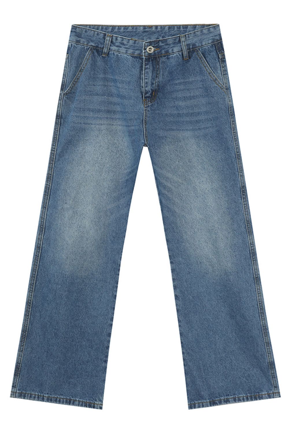 Mid Rise Jeans with Pockets