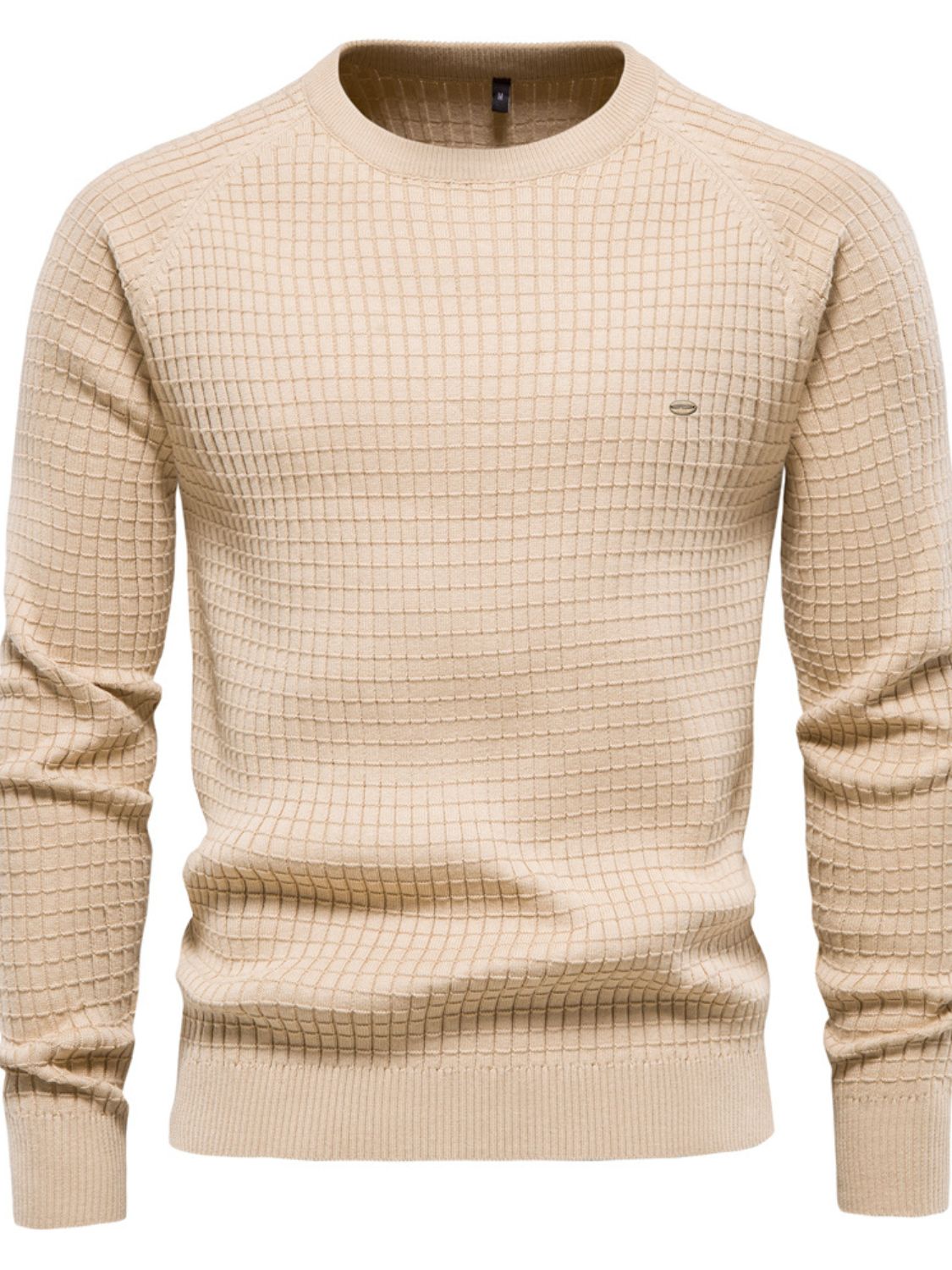 Texture Round Neck Long Sleeve Sweater
