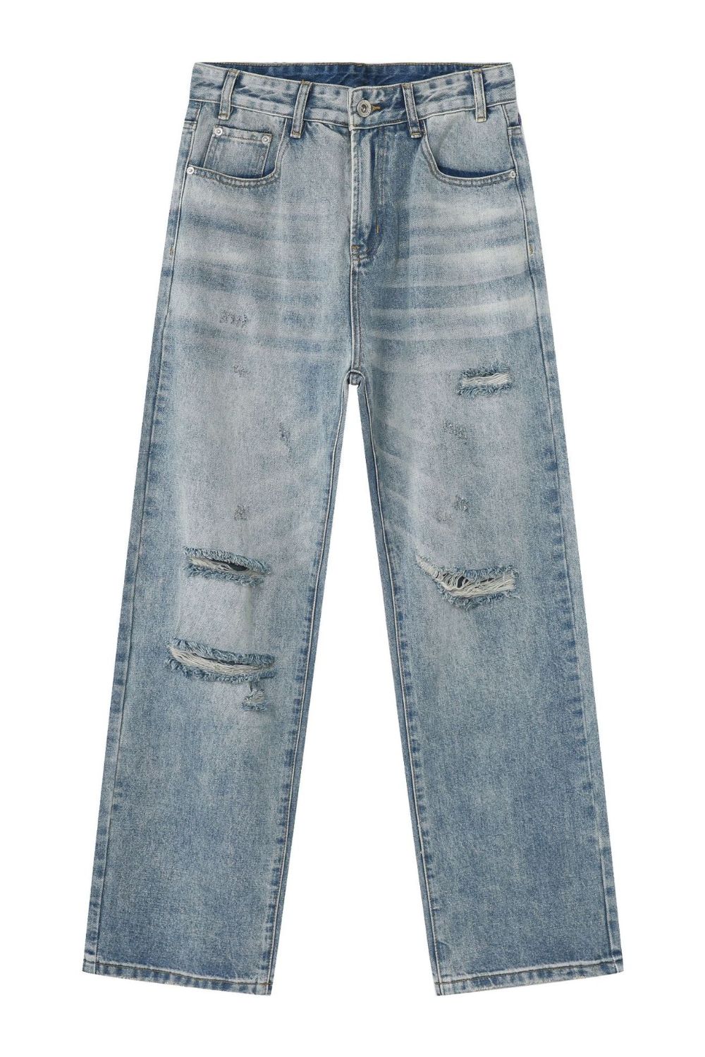 Men's Distressed Jeans with Pockets