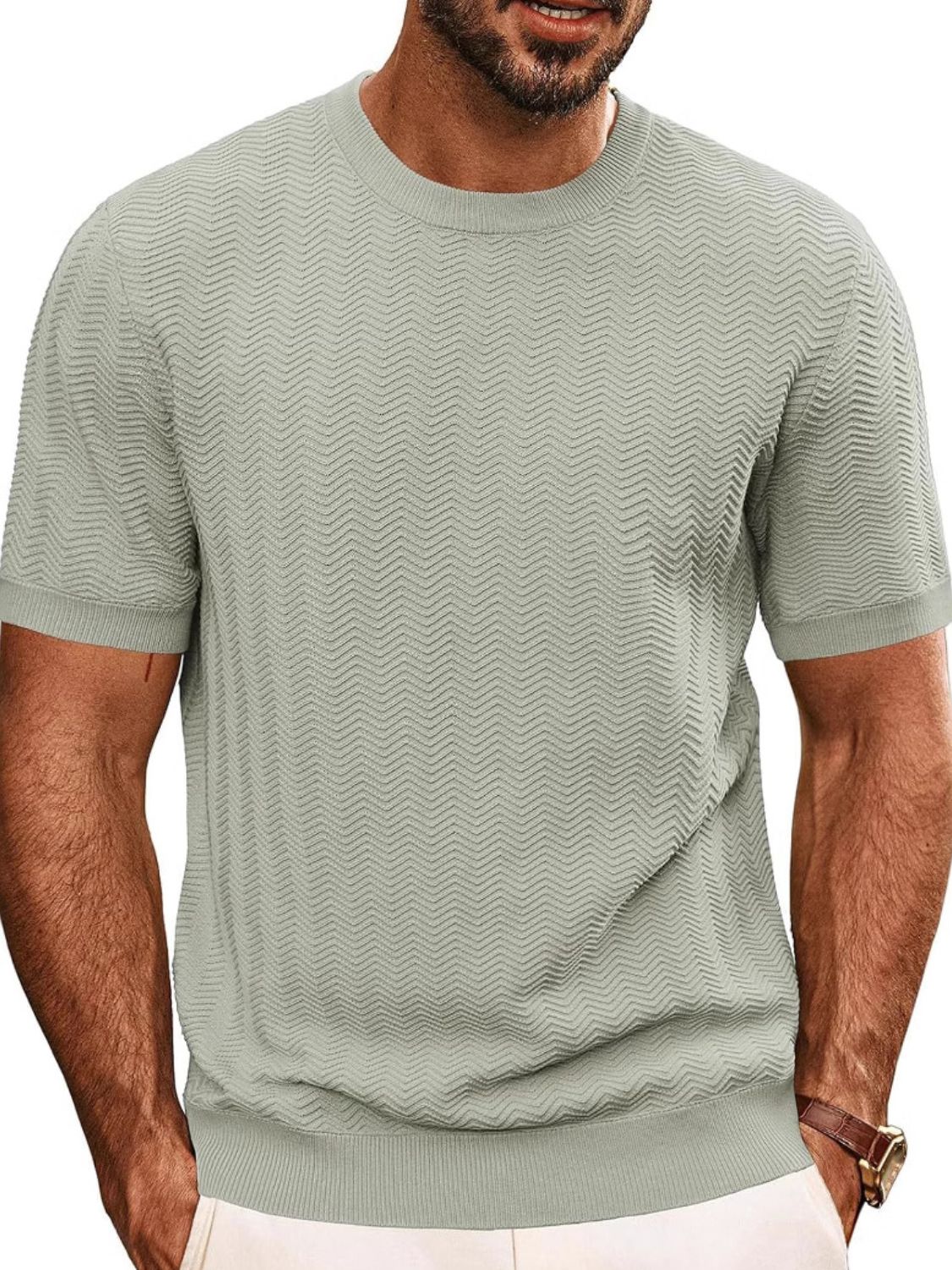 Men's Full Size Round Neck Short Sleeve T-Shirt Plus Size