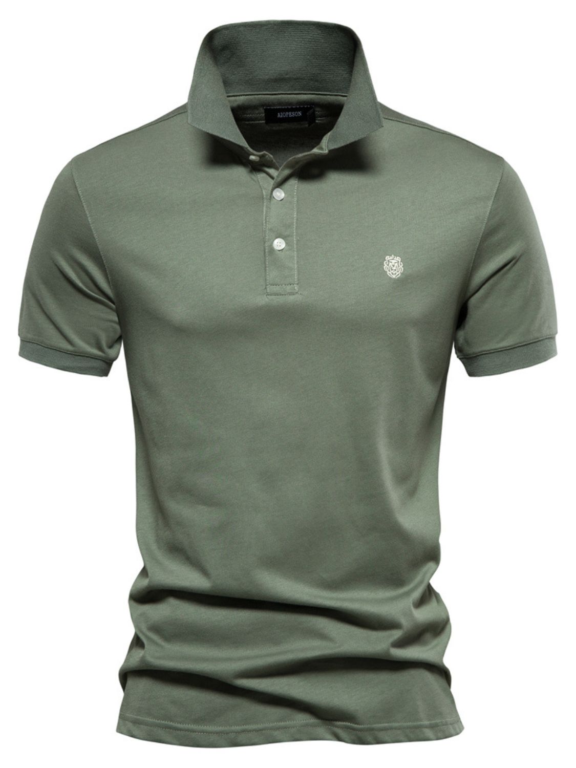 Men's Embroidered Collared Short Sleeve Polo