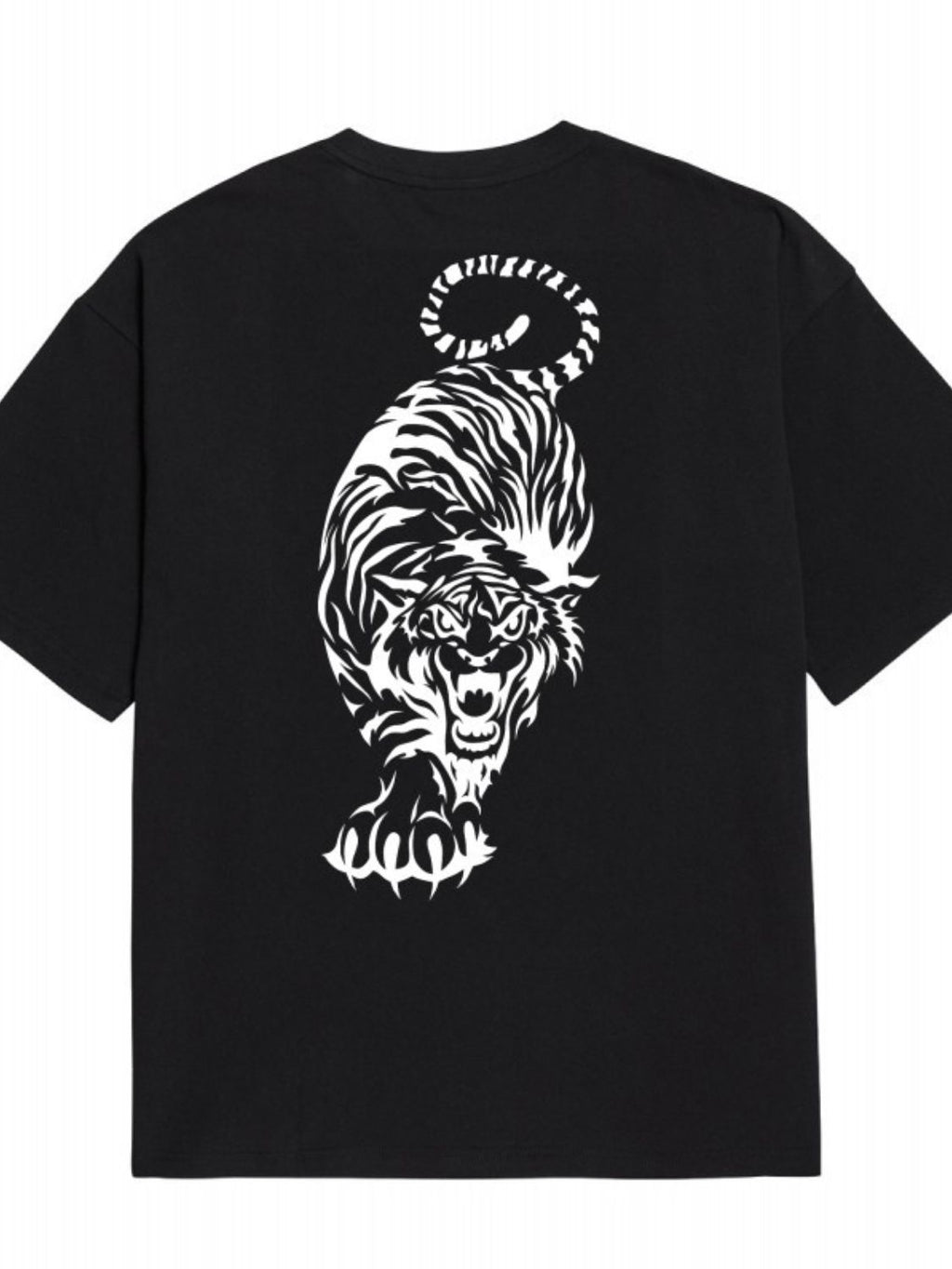 Men's Plus Size Tiger Round Neck Short Sleeve T-Shirt