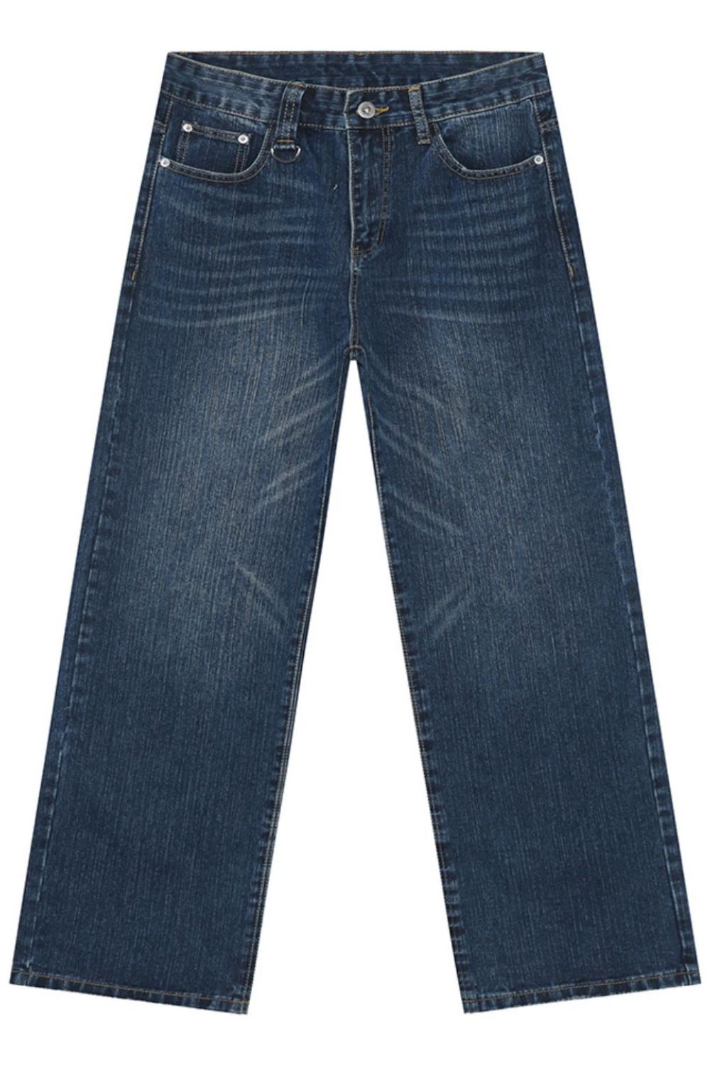 Wide Straight Jeans with Pockets