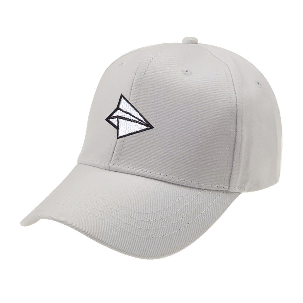 Paper airplane embroidery baseball cap