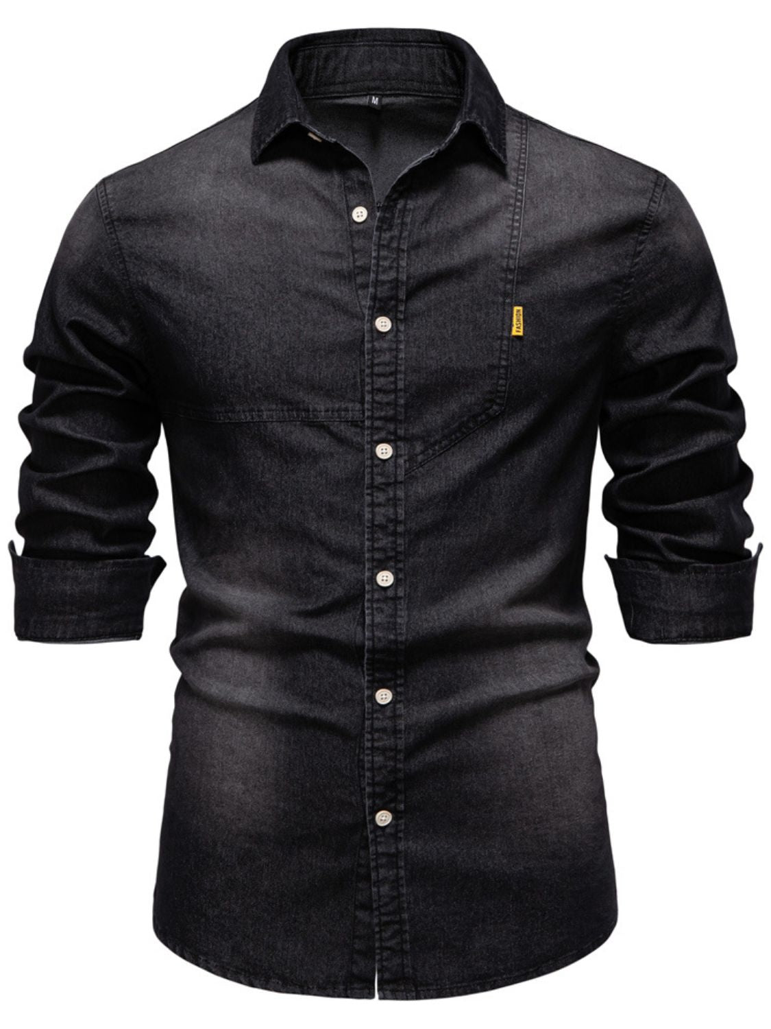 Men's Button Down Collared Neck Denim Shirt