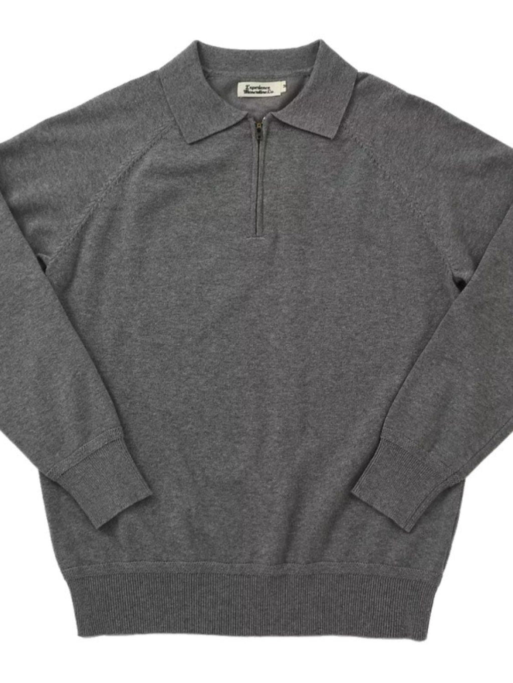 Men's Plus Size Quarter Zip Raglan Sleeve Polo