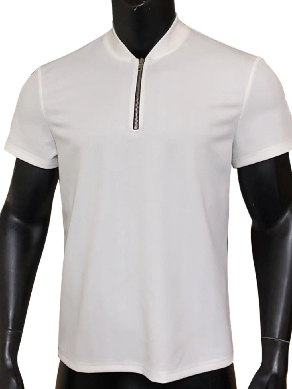 Men's Full Size Baseball Collar Solid Polo Plus Size