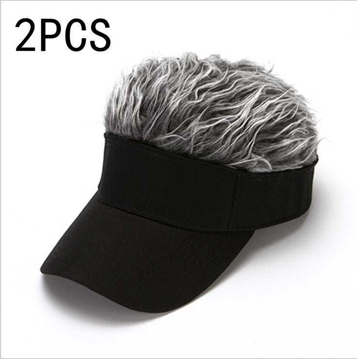 Empty Wig Baseball Hat, Male Hip-Hop Sunshade Sun Hat