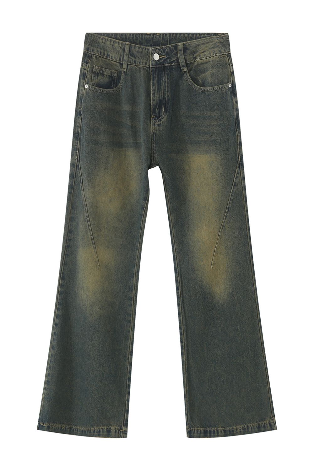 Decorative Seam Jeans with Pockets