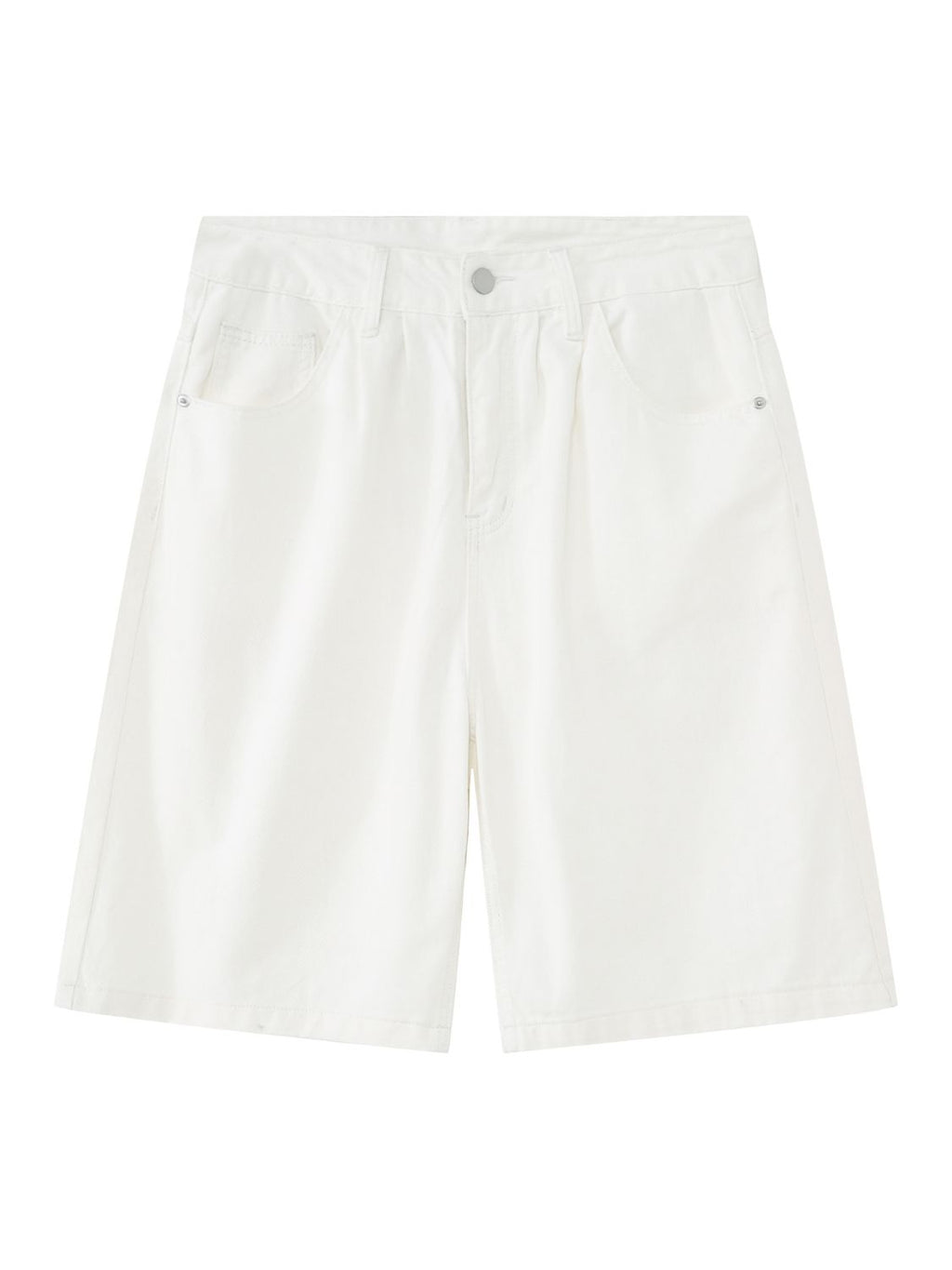 Mid Rise Denim Shorts