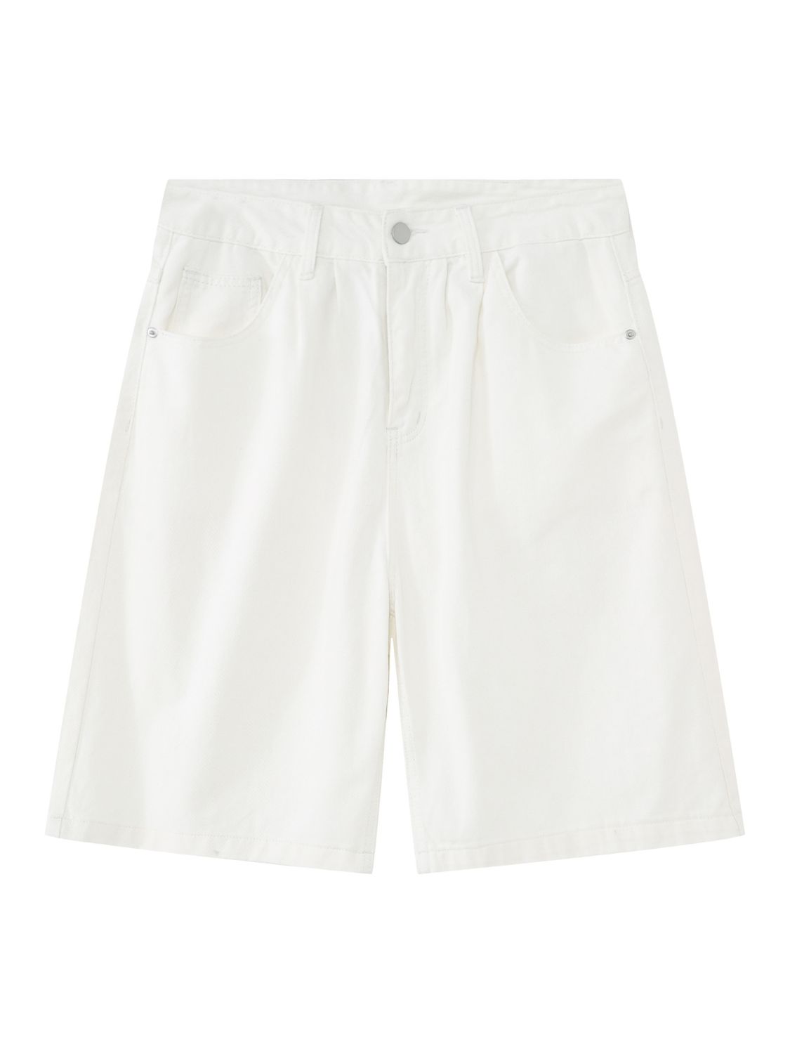 Mid Rise Denim Shorts