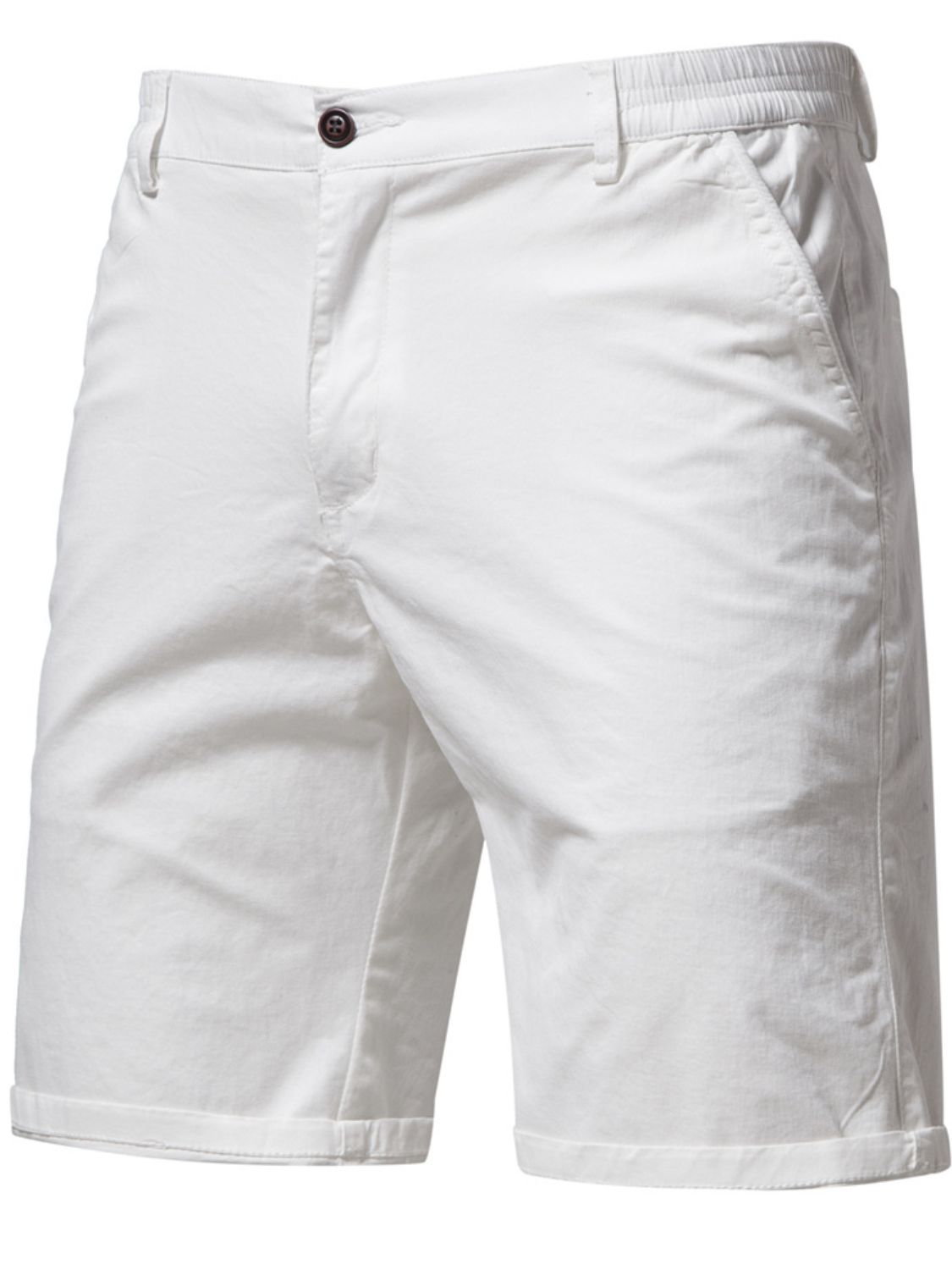 Men's Elastic Waist Shorts with Pockets