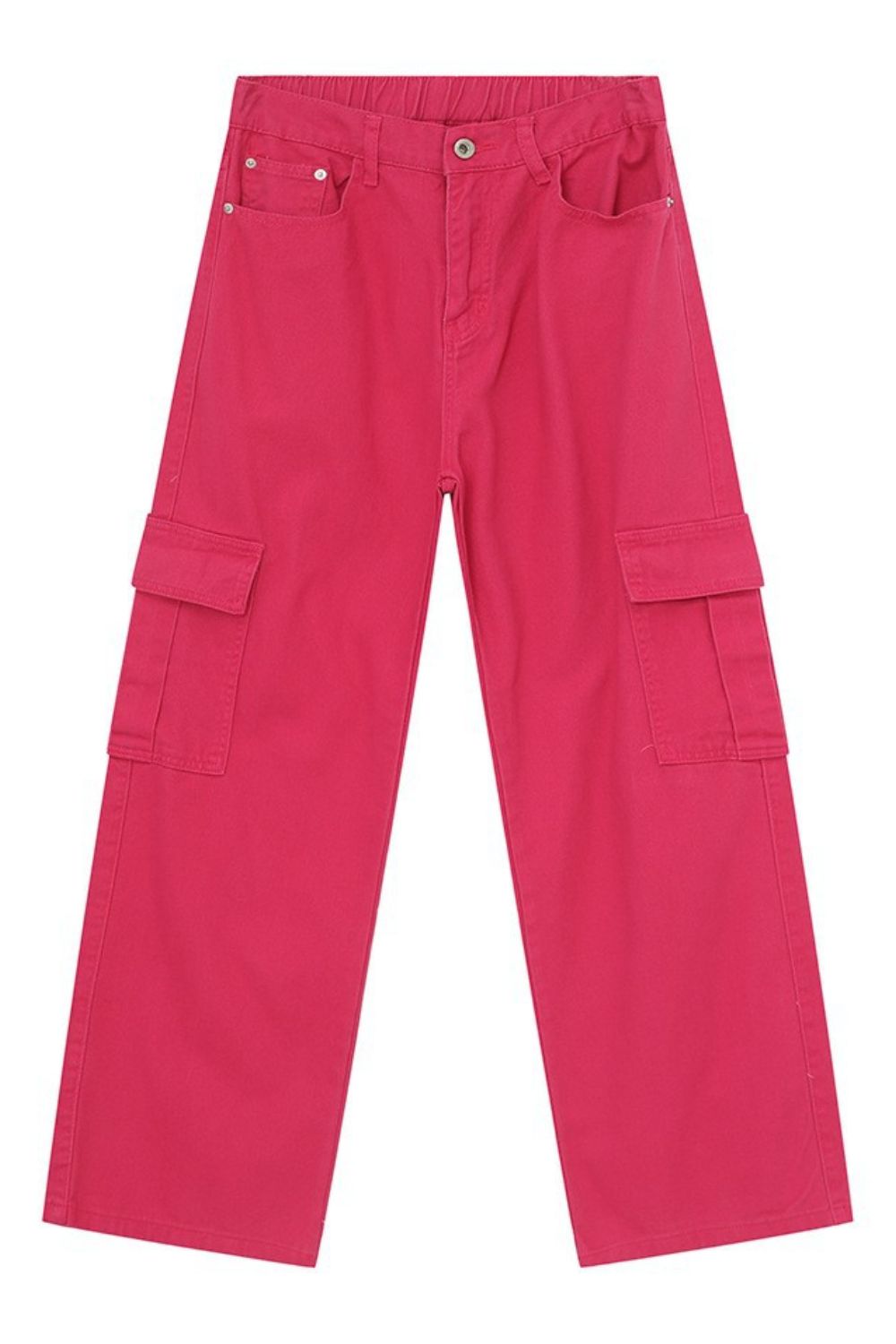 Hight Rise Wide Leg Cargo Pants