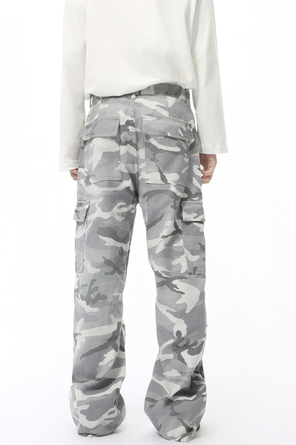 Camouflage Cargo Jeans with Pockets