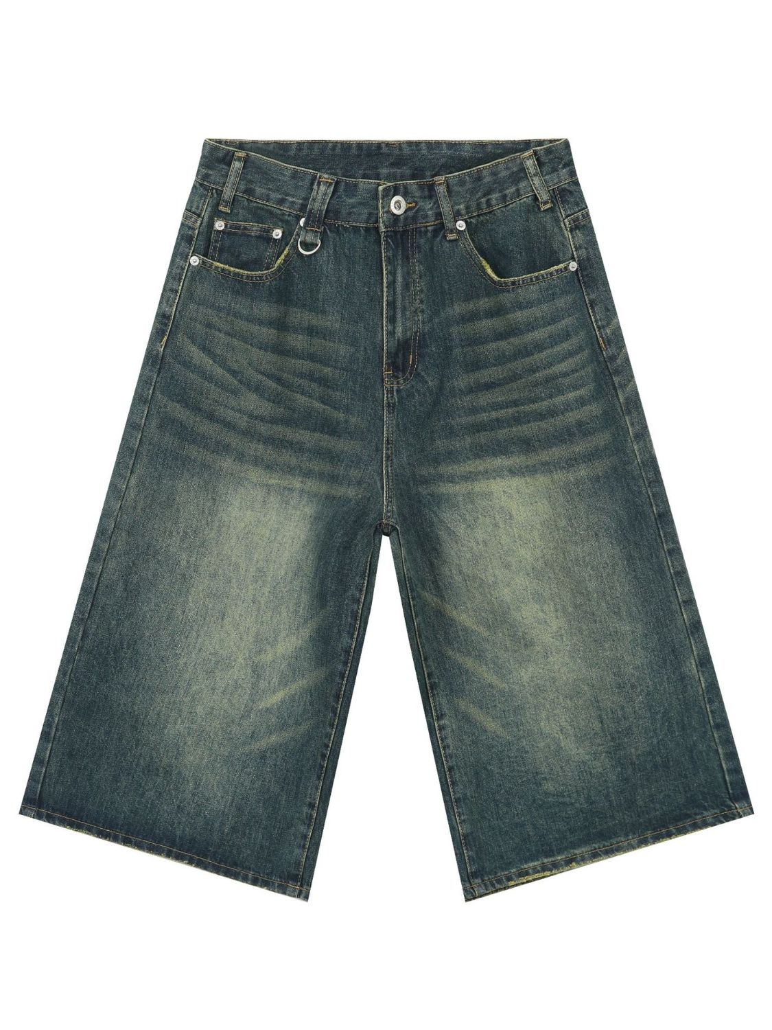 Men's Wide Leg Denim Shorts