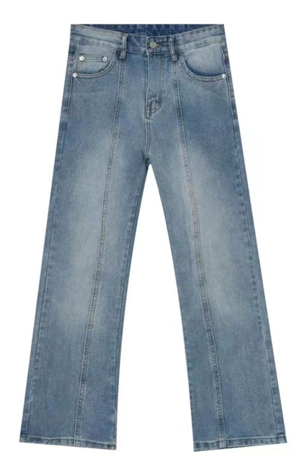 Raw Hem Jeans with Pockets