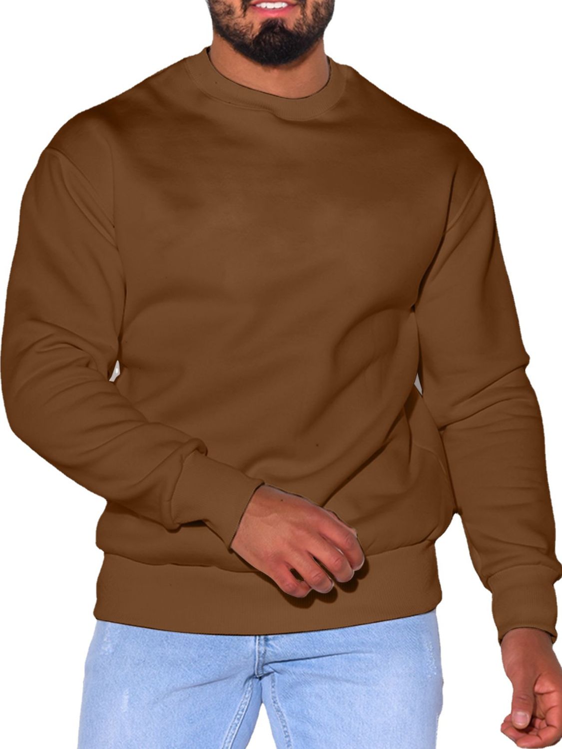 Men's Plus Size Round Neck Sweatshir