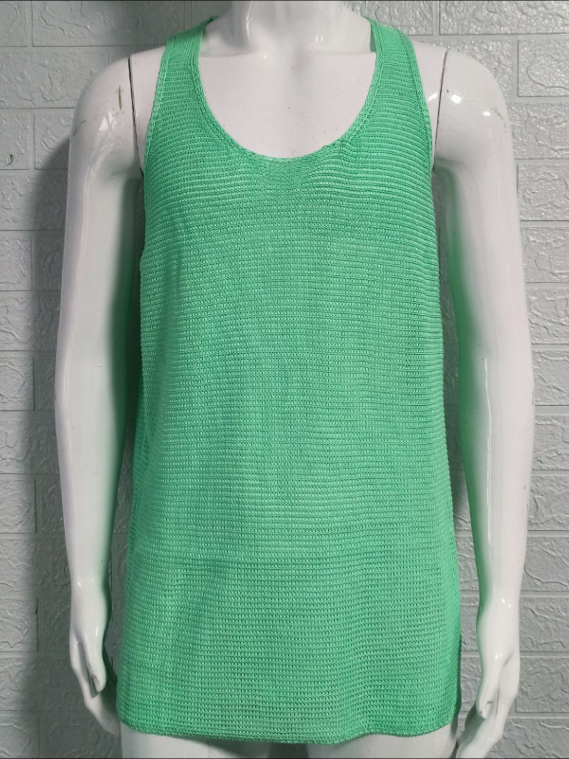 Men's Plus Size Scoop Neck Knit Tank