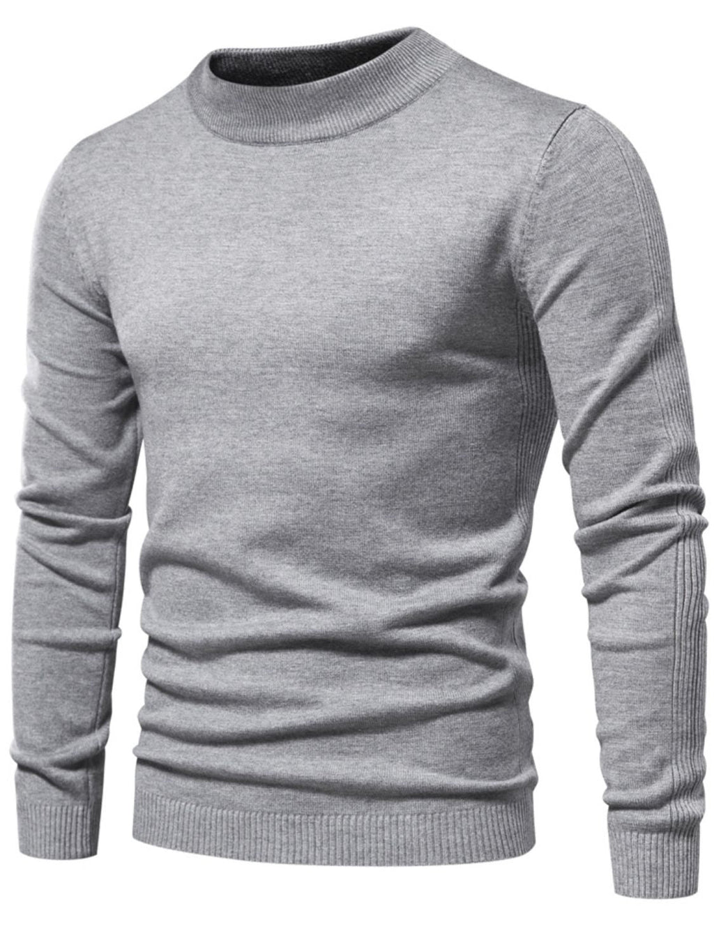 Men's Mock Neck Long Sleeve Sweater
