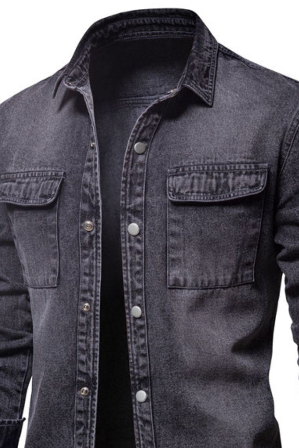 Men's Button Down Chest Pocket Denim Jacket
