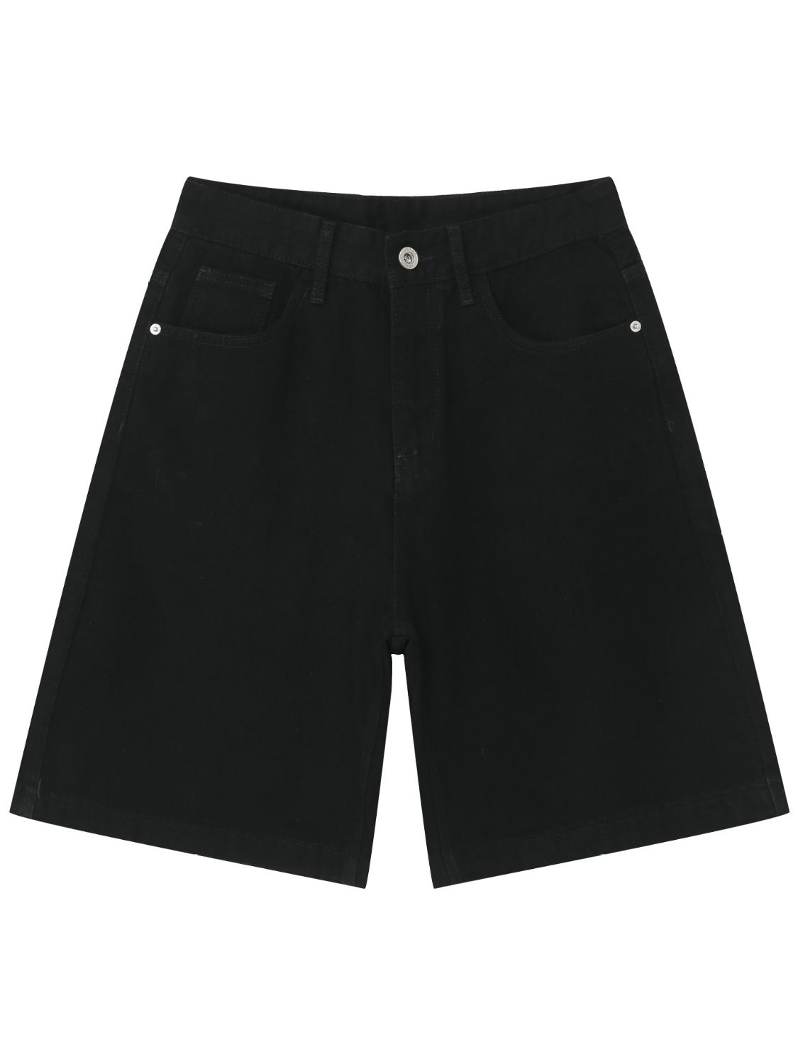 Men's Washed Denim Shorts with Pockets