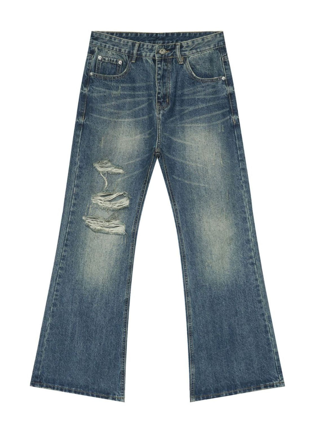 Men's Distressed Jeans with Pockets