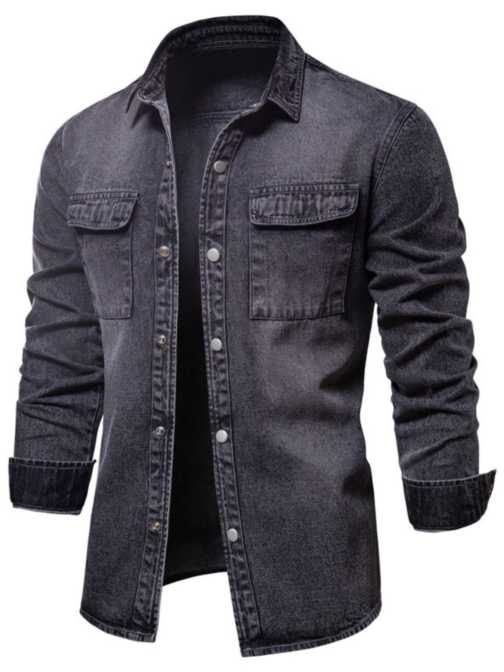 Men's Button Down Chest Pocket Denim Jacket