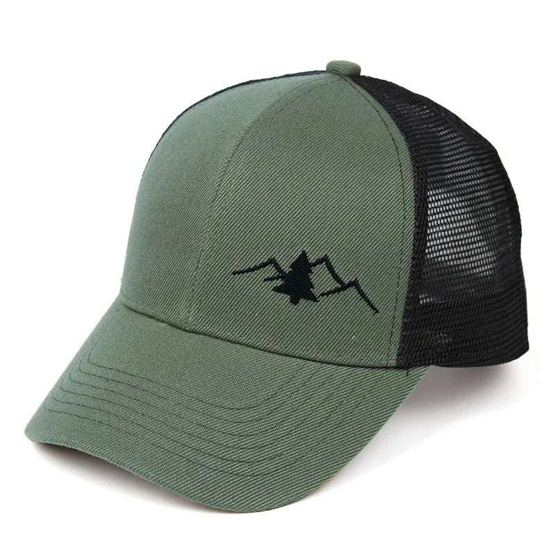 Outdoor Trucker Embroidered Baseball Cap Men